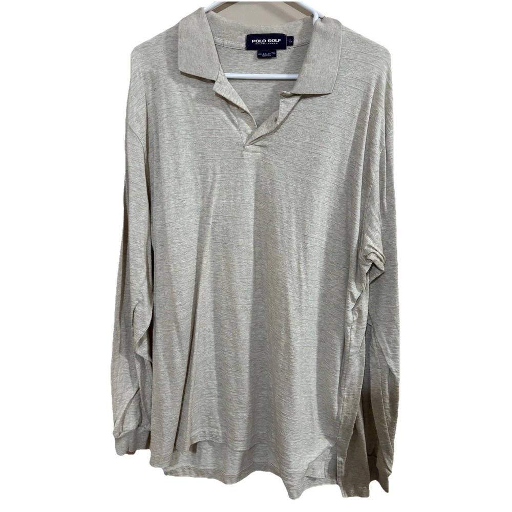 Men's‎ Vintage Polo Golf Ralph Lauren Pima Cotton Long Sleeve Size Large